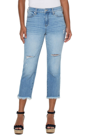 DOUBLE FRAYED SIDE SEAM STRECHY JEANS – FashionWear Canada