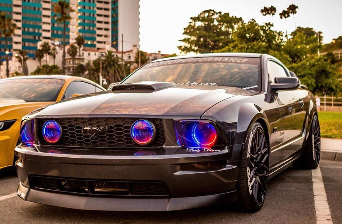 2009 mustang halo headlights