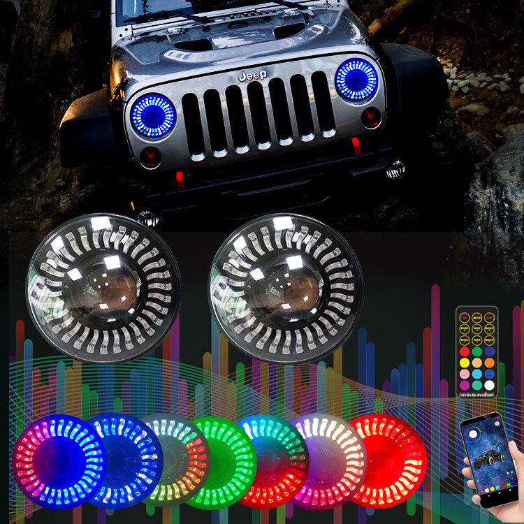 1997-2023+ Jeep Wrangler/Gladiator JK JL JT Prebuilt Color-Chasing LED–  