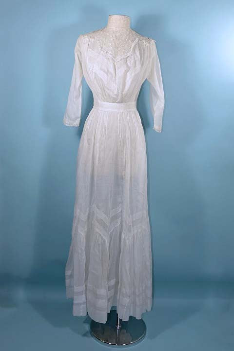 antique white dress