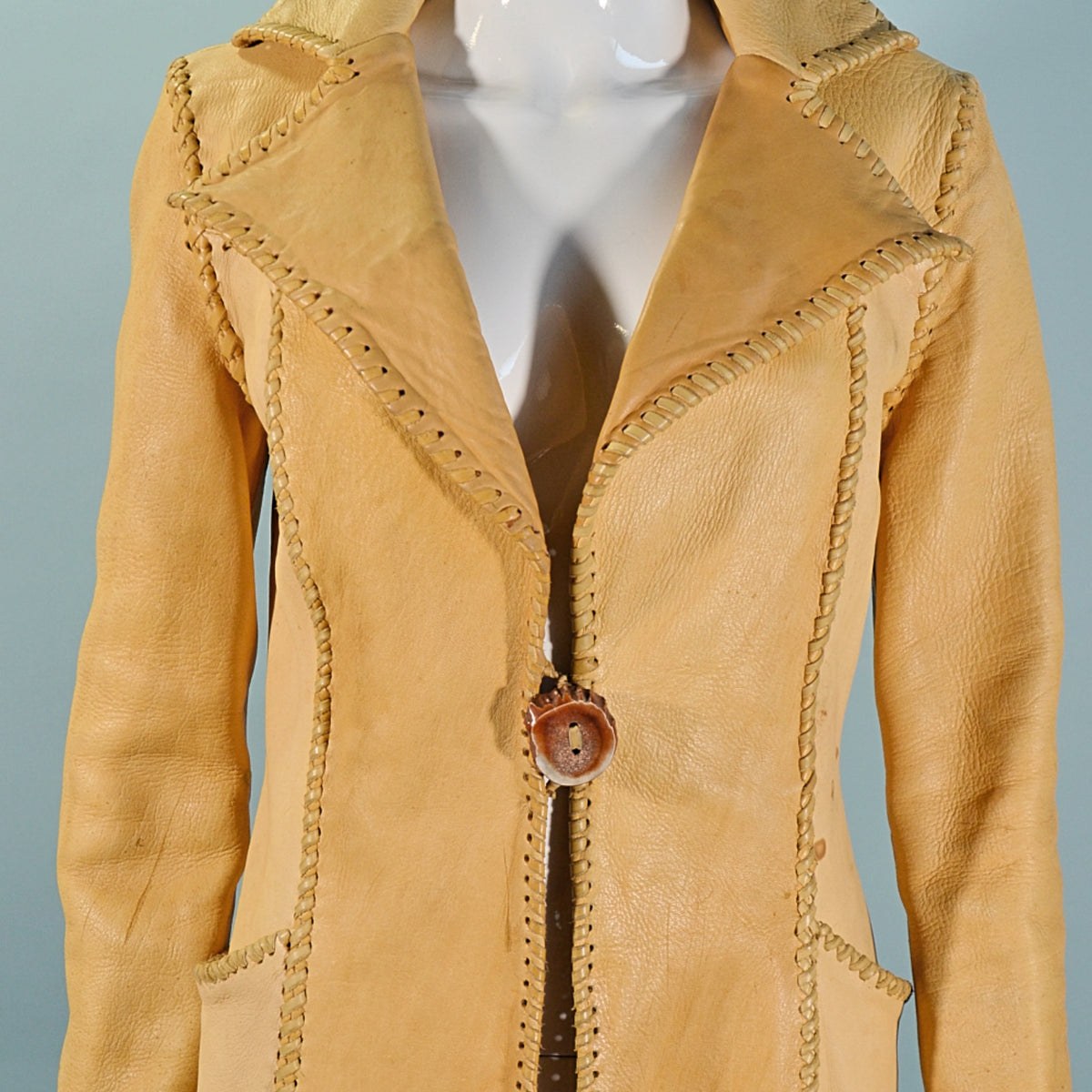 SOLD 60s/70s North Beach Style Hand Made Leather Jacket– Papillon