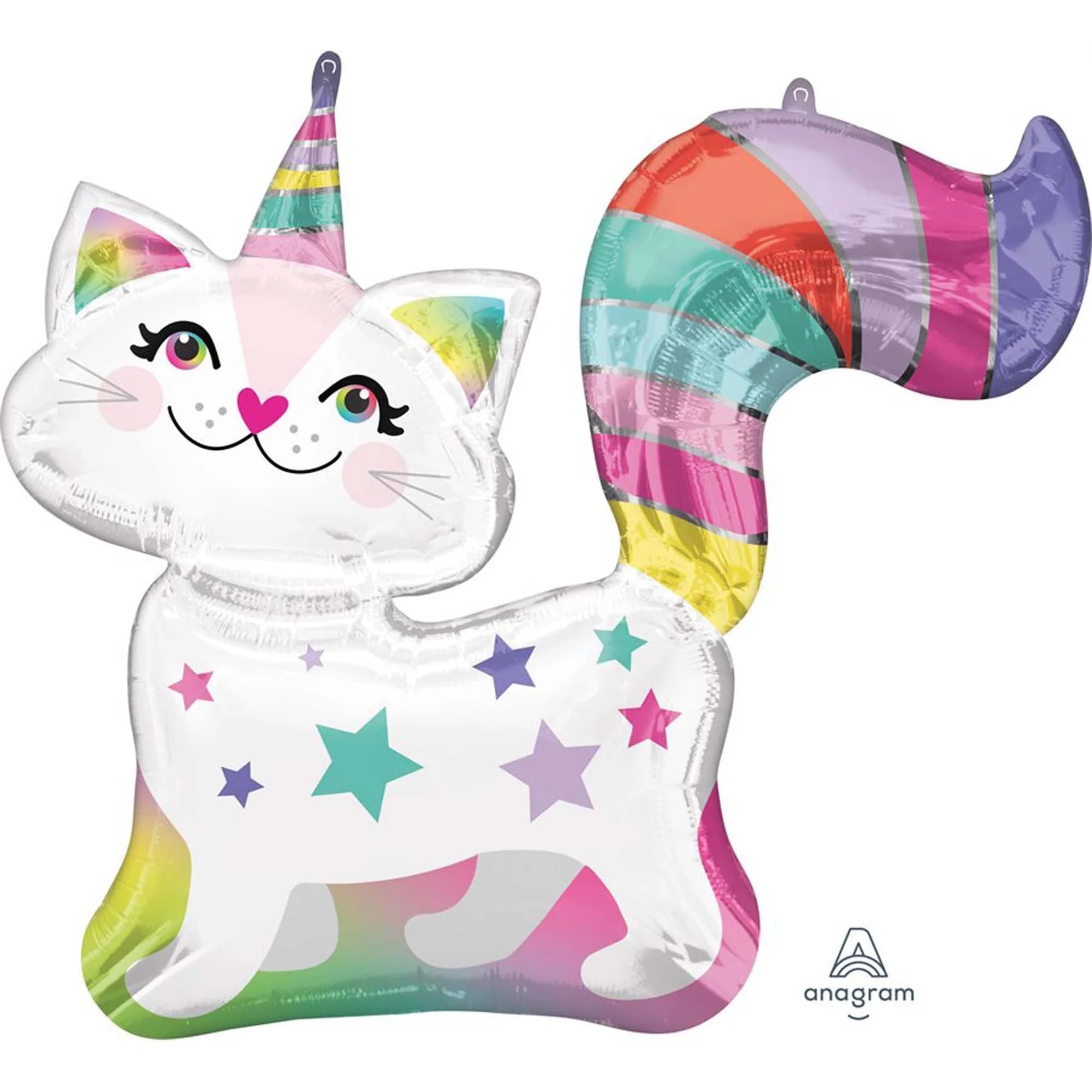 31" Rainbow Caticorn Foil Balloon