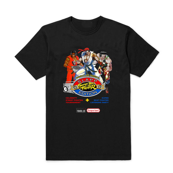 Black Super Beat Fighter Slapp Edition T-Shirt – TRAXAMILLION