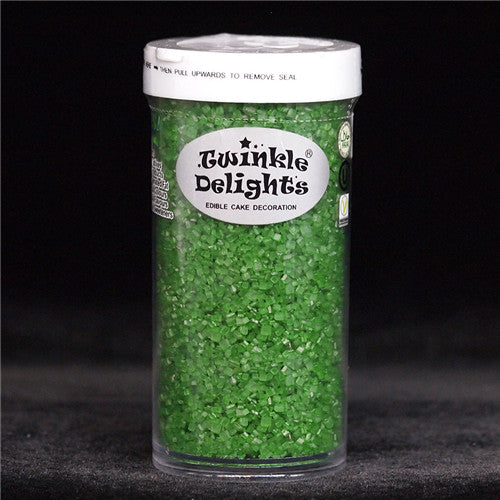 Natural Green Sugar Crystals Edible Cake Decorations Cake