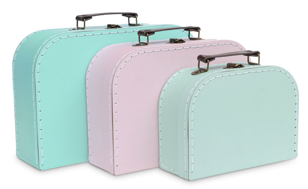 pastel suitcases