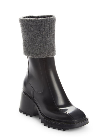 Chloe Betty Rib Cuff Waterproof Rain Boot