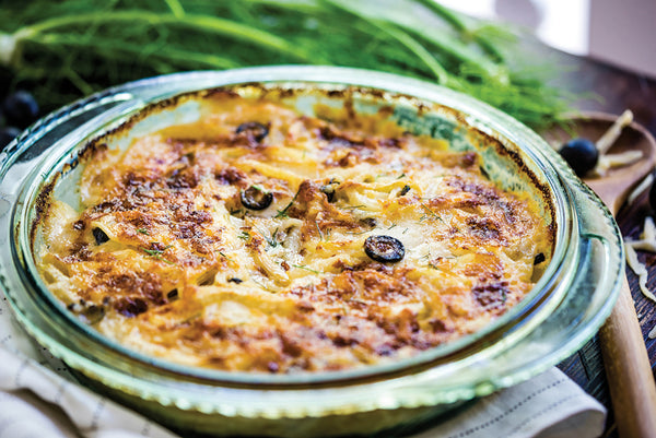 Potatoes Au Gratin with Fennel and Olives Recipe