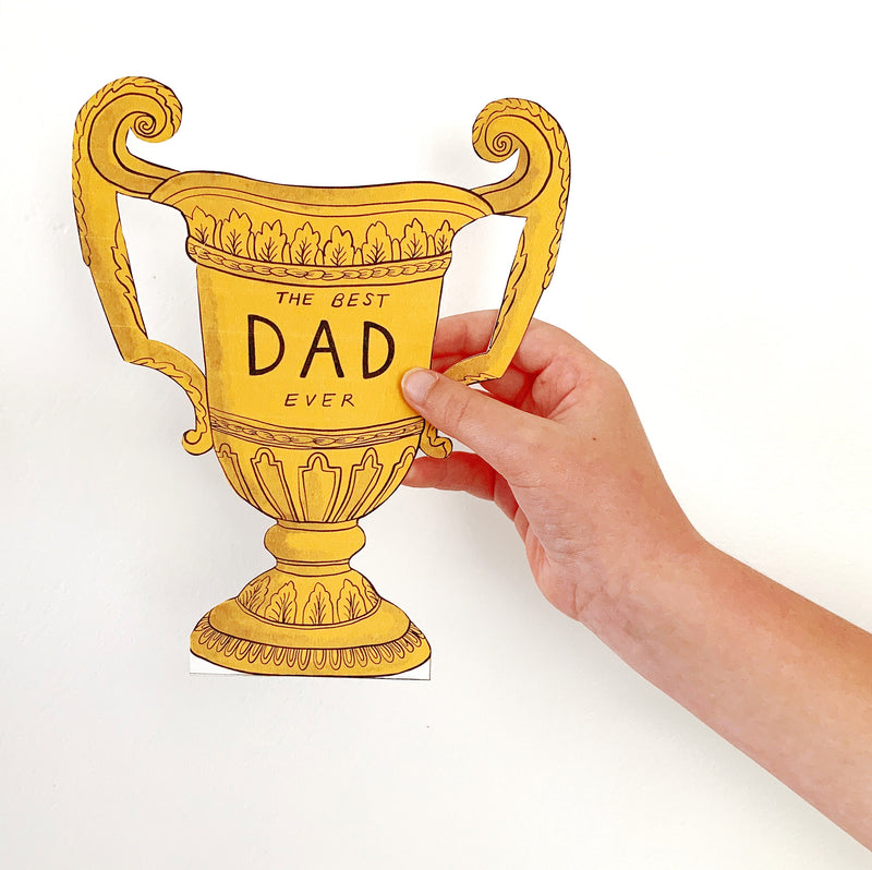 Father's Day Printable Trophy Card Instant Download Molly Hatch