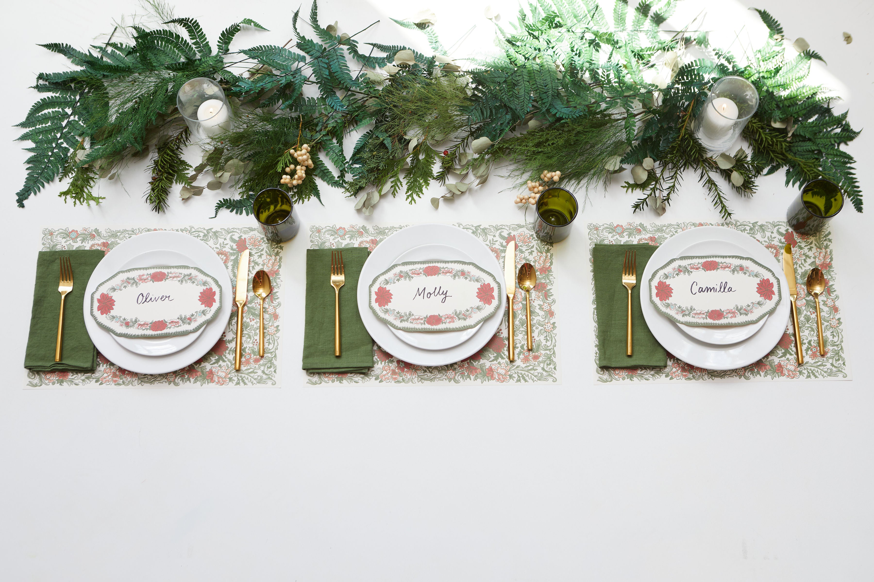 Die-cut Christmas China Placemat - set of 12