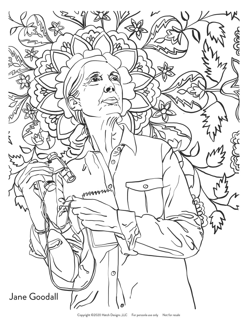 Five Women Environmentalists Coloring Page Instant Download Molly Hatch