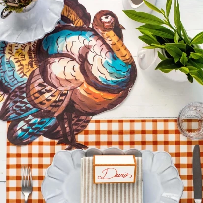 Die Cut Thanksgiving Turkey Placemats