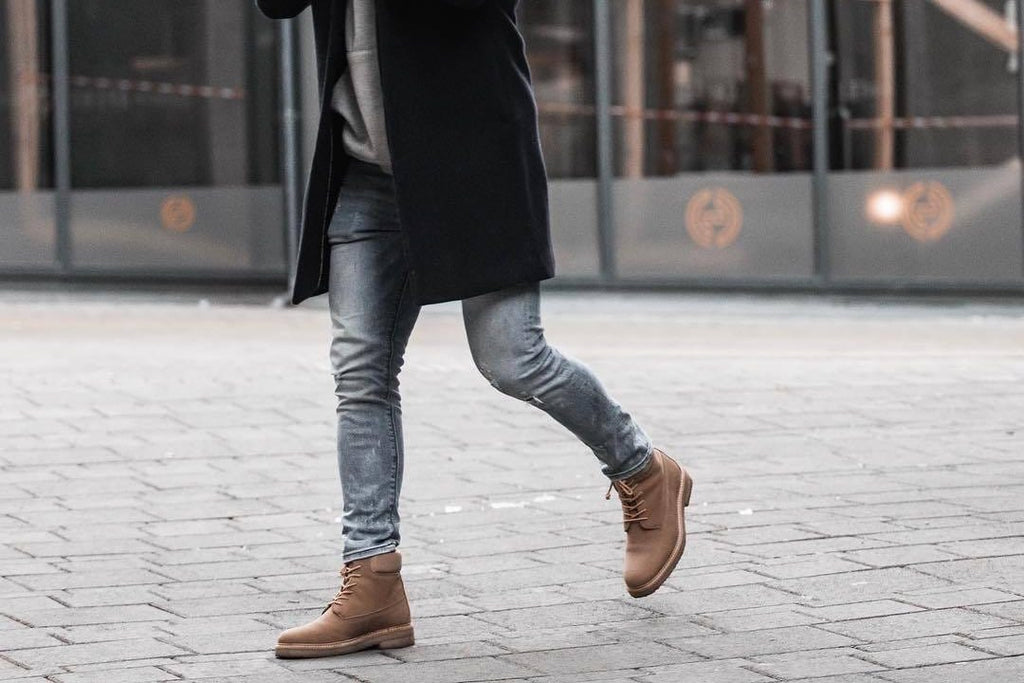 tan lace up boots