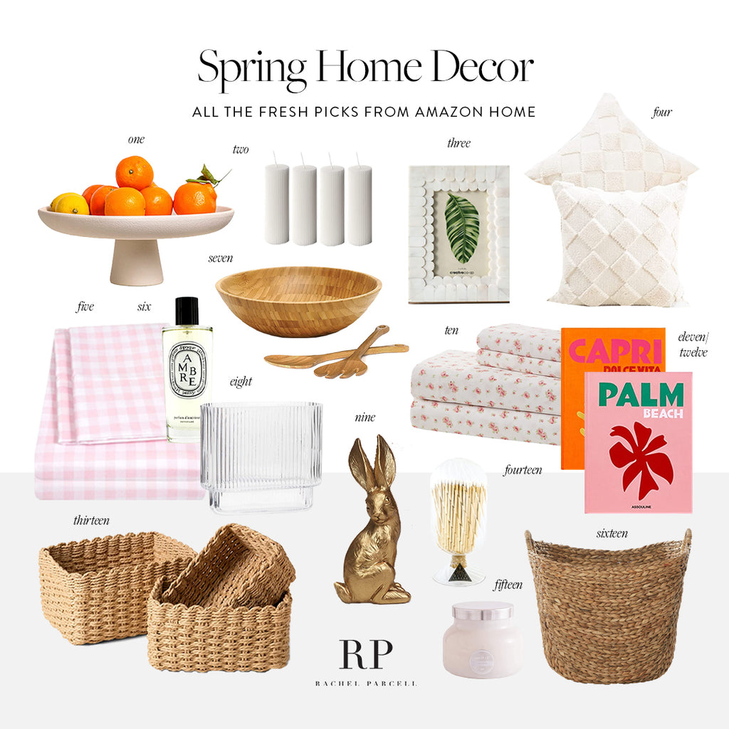 collage of images of spring home decor items from Amazon