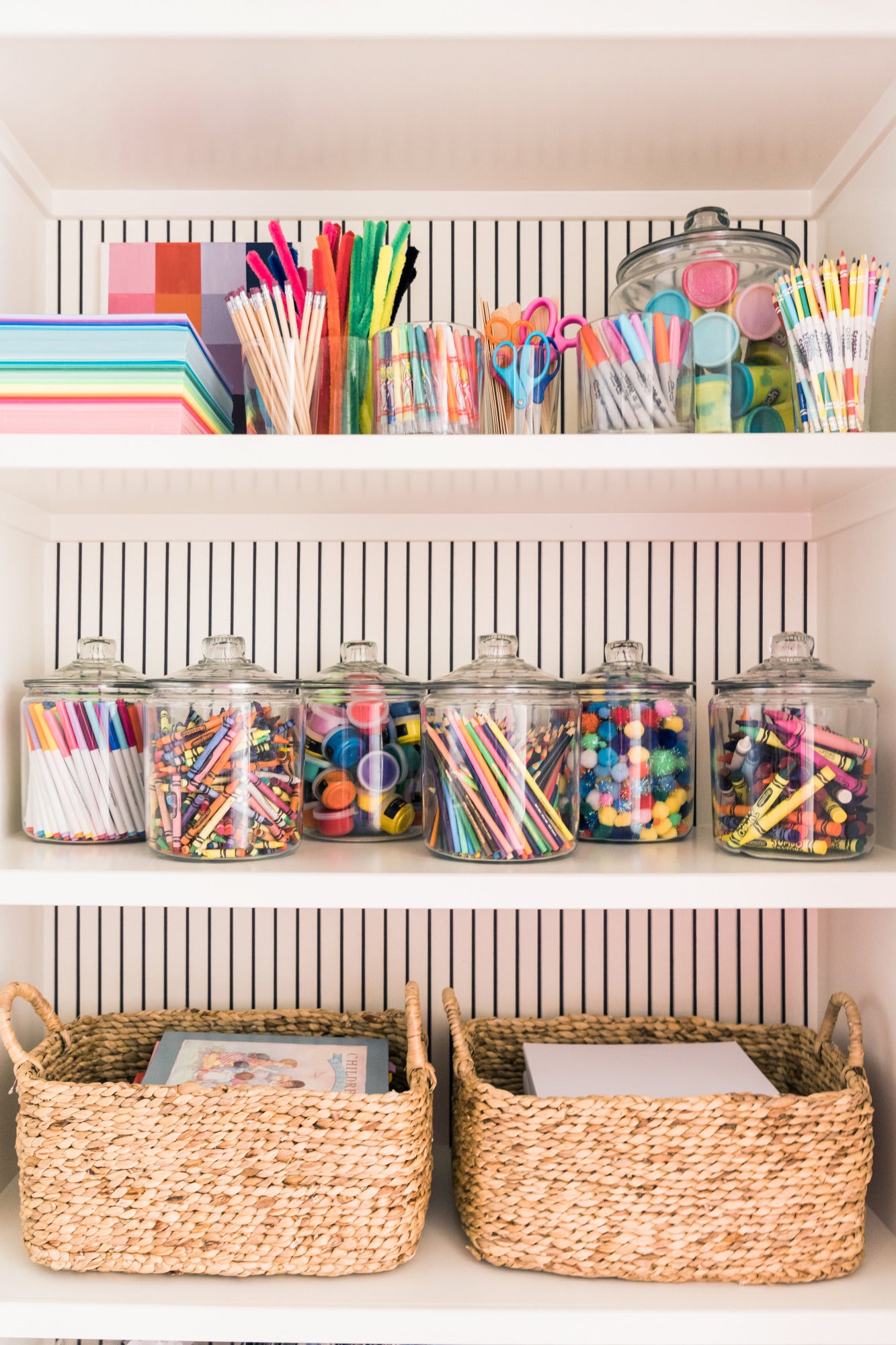 Kids Craft Organization: Art Room Craft Closet Storage - Caitlin