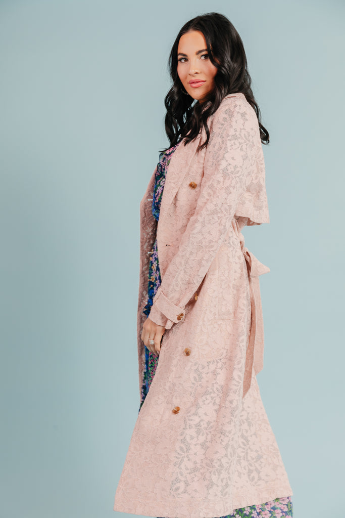 Spring, spring fashion, RP, Rachel Parcell, dress, sun dress, spring dress, spring fashion, floral, floral dress, girls dress, mommy and me, cute dress, lace, lace trench, corded lace trench coat, lace coat 