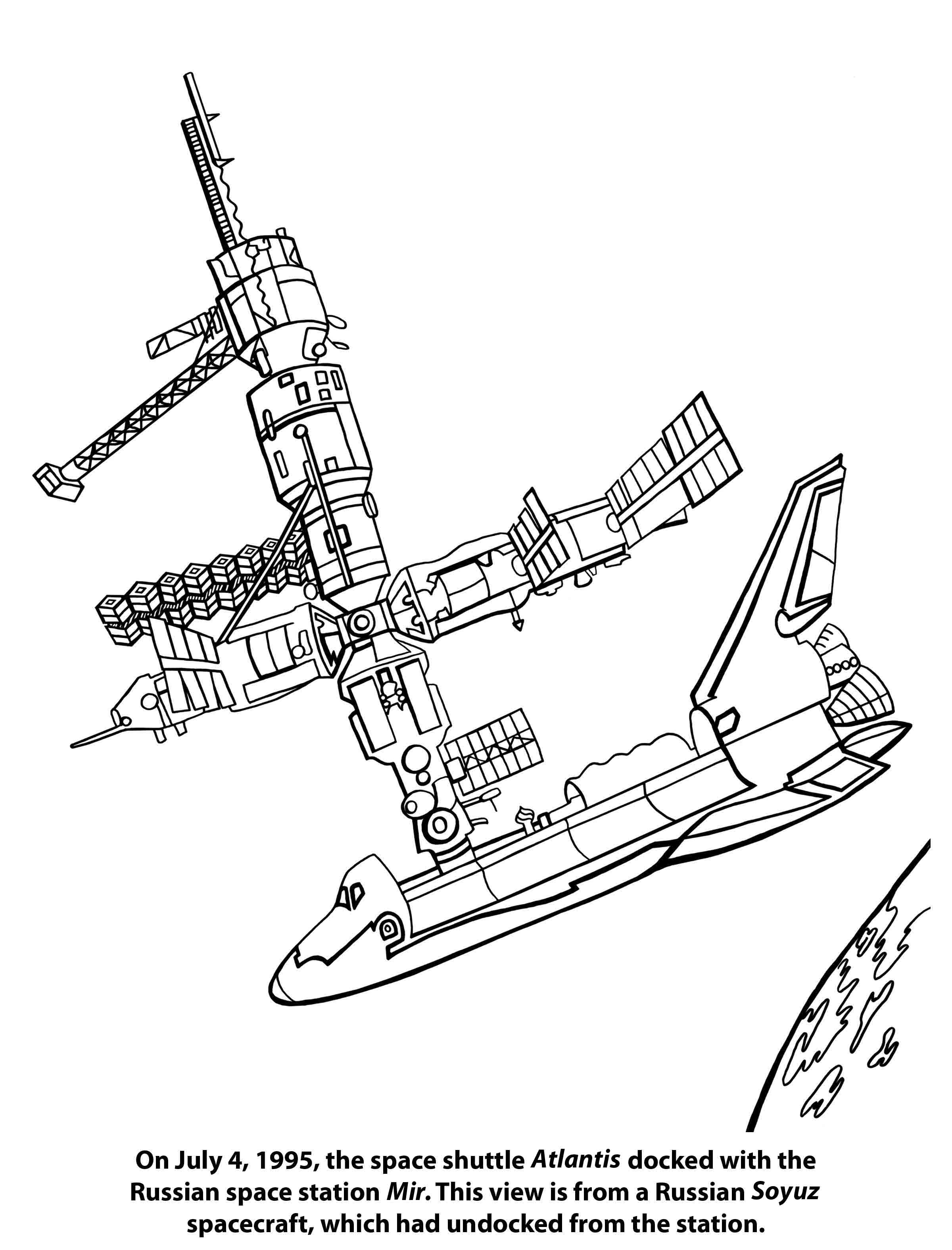 atlantis space shuttle coloring