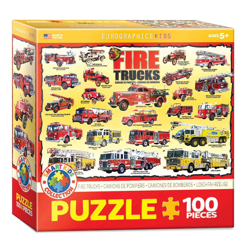 Fire Trucks Jigsaw Puzzle - 100 pieces - MightyToy.com