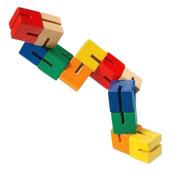 Classic Wooden Toy Puzzle Fidgets - Set of 6