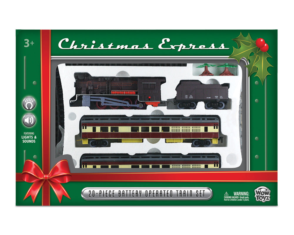 metal christmas train set