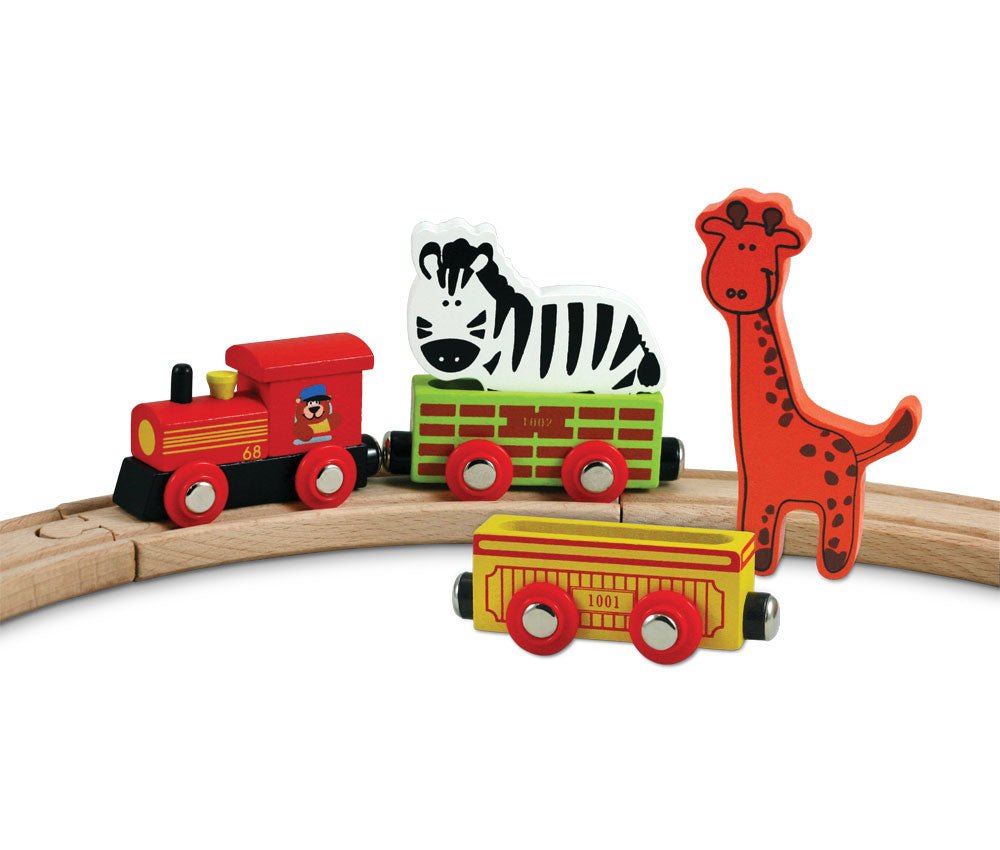 zoo animal train set