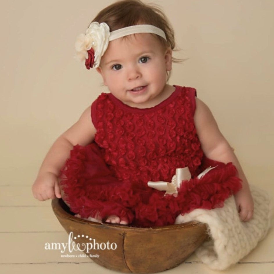 red christmas dress for baby