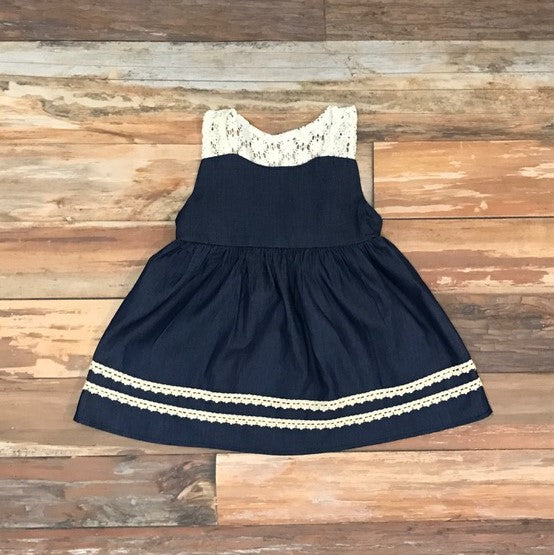 baby girl denim frock