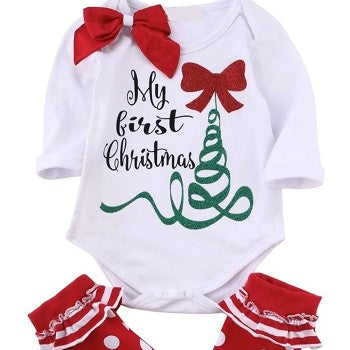 girls first christmas outfit