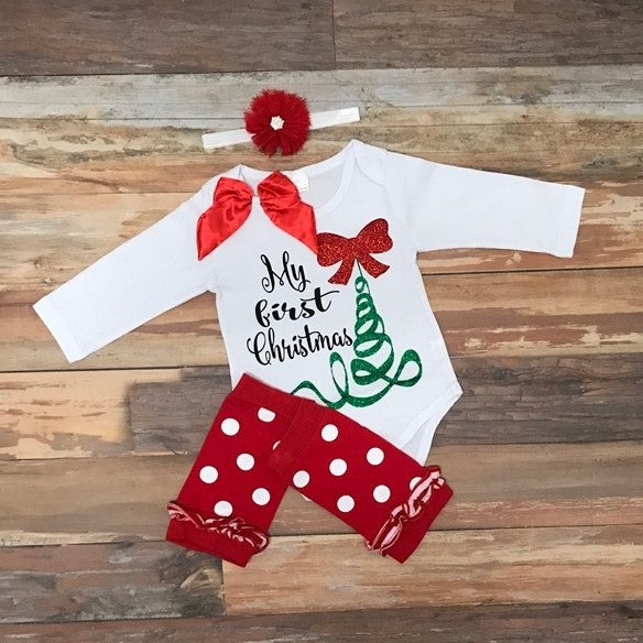 1st christmas outfit girl