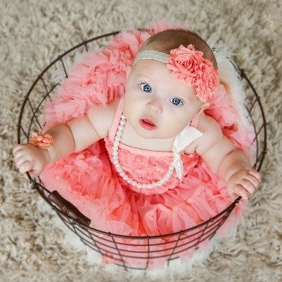 baby girl peach dress