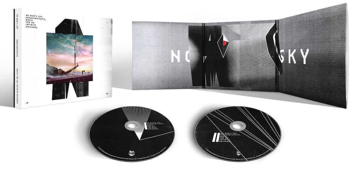 The 2 CD version of the No Man's Sky soundtrack vinyl with artwork by caspar (v)