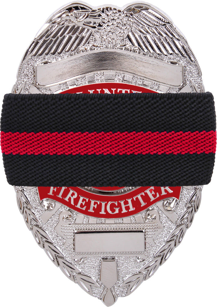 Black - Thin Red Line Support the Fire Department Mourning Band - Army