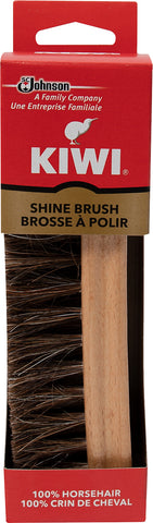 Kiwi Horsehair Shoe & Boot Shine Brush with Natural Bristles & Sturdy Wood  Handle - Galaxy Army Navy