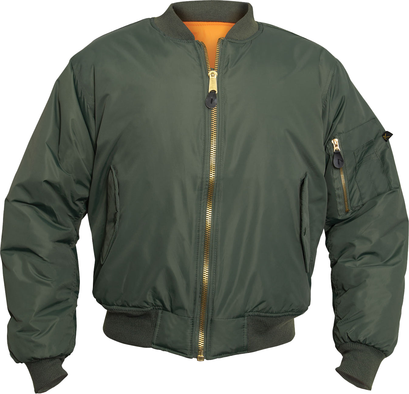 Sage Green - Enhanced Nylon MA-1 Flight Jacket - Galaxy Army Navy