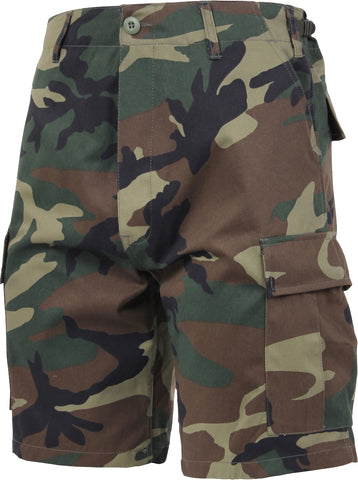 Pink Camouflage - Military Cargo BDU Shorts - Polyester Cotton