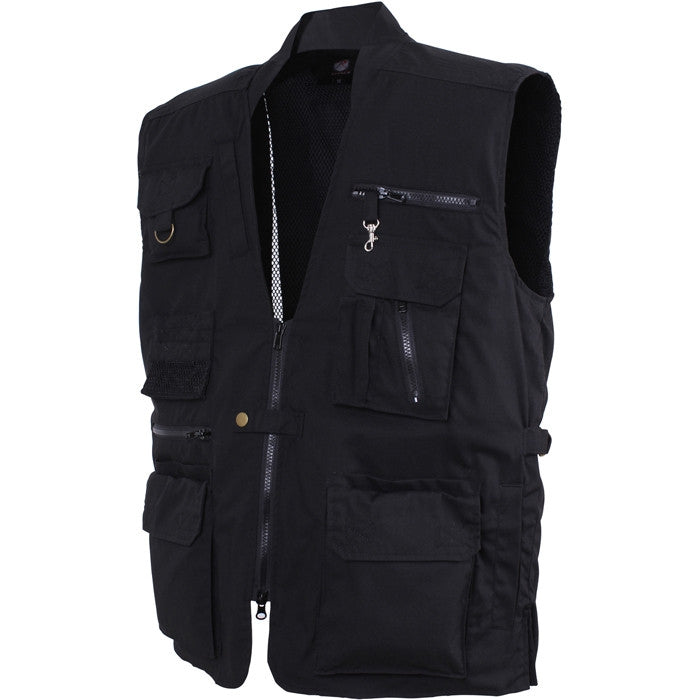 Concealed Safari Outback Carry Vest Black - Galaxy Army Navy