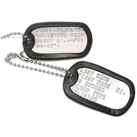 Custom Personalized U.S Military Dog Tag Key Chain w/ Key Chain Ring Shiny  Army