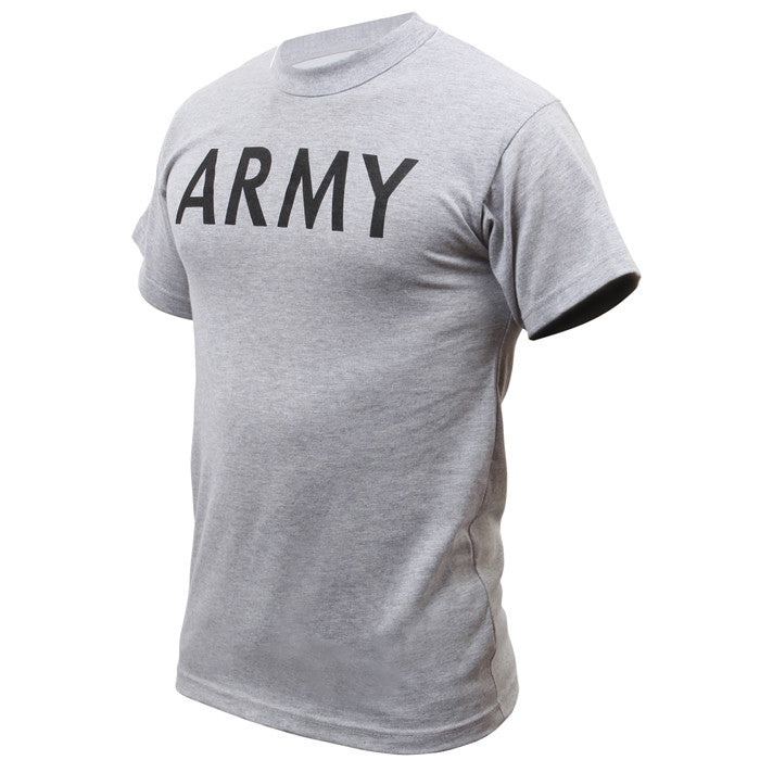 Grey - Heavy Weight ARMY Physical Training T-Shirt - Army Navy Store