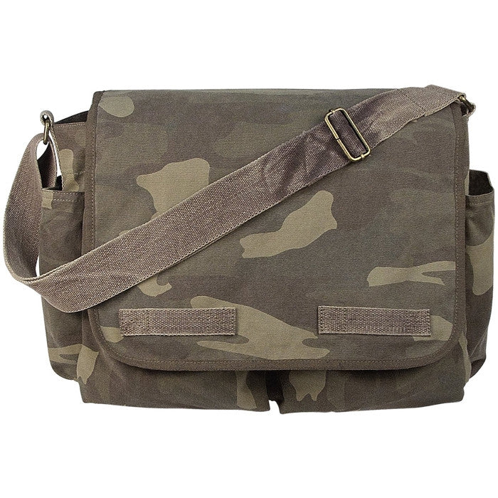 Rothco Vintage Canvas Messenger Bag HeavyDuty Cotton Canvas Crossbody