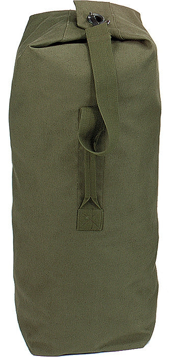 olive green duffle bag