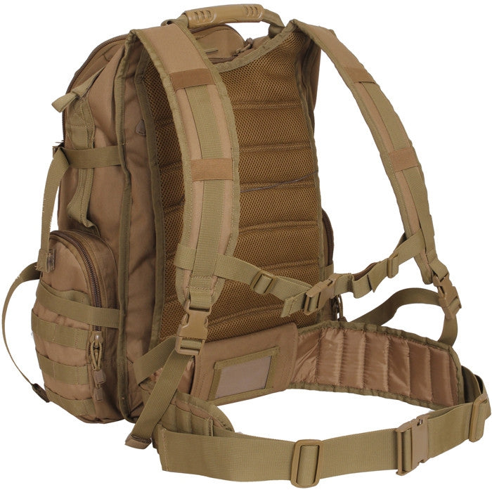 Coyote Brown - Multi-chamber MOLLE Assault Pack - Galaxy Army Navy