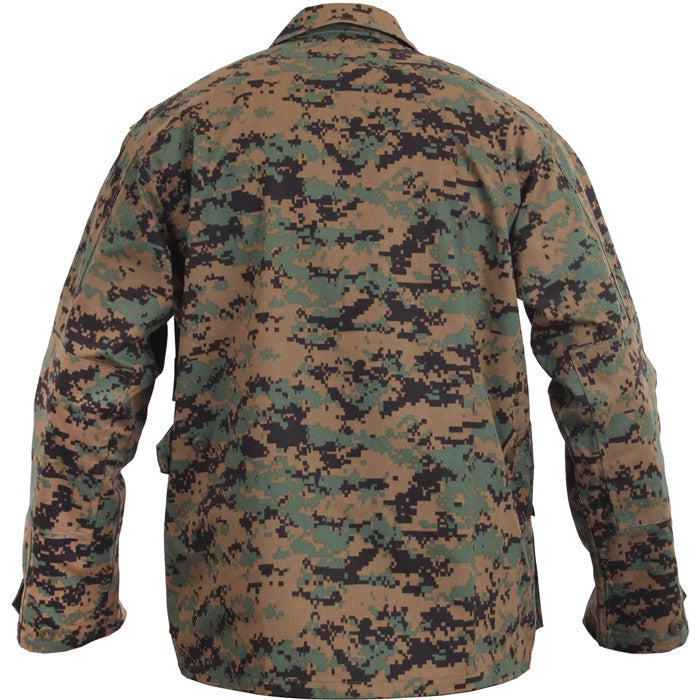 Digital Woodland Camouflage - Military BDU Shirt - Cotton Polyester ...