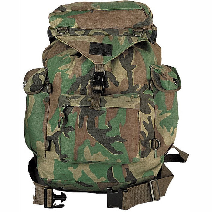 Woodland Camouflage - Outdoorsman Rucksack Backpack - Army Navy Store