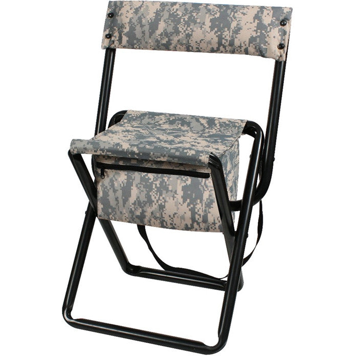 ACU Digital Camouflage Military Style Deluxe Folding Stool With Back   Full 5483069e Ef91 44c9 8c8e 93663338debf 