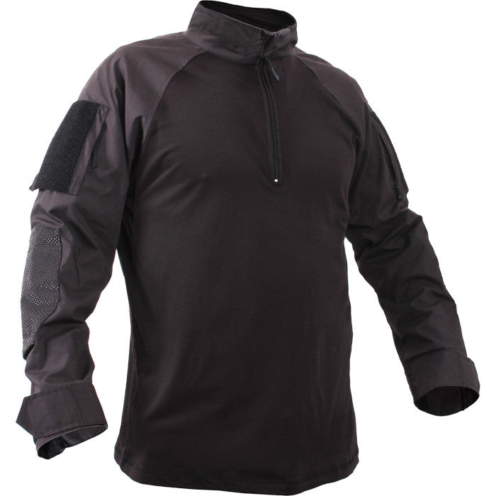 Black - Military Tactical Lightweight 1 4 Zip Flame Resistant Combat ...