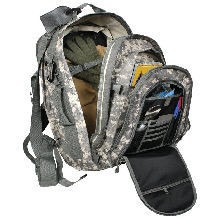 ACU Digital Camouflage - Military MOLLE Compatible Travel BackPack with Shoulder Straps - Army ...