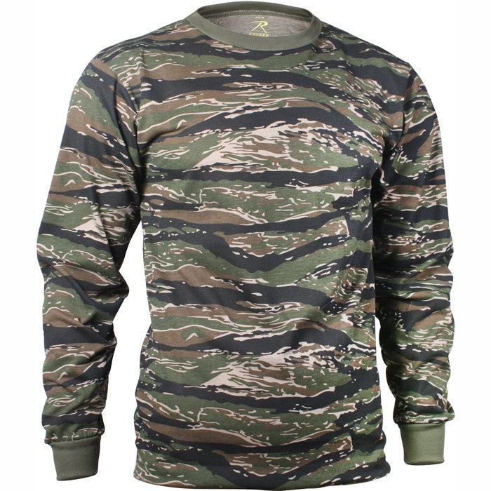 Tiger Stripe Camouflage - Military Long Sleeve T-Shirt - Galaxy Army Navy