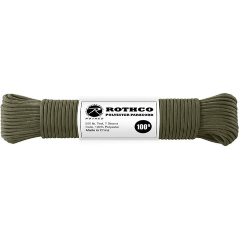 Neon Pink - Military Grade 550 LB Tested Type III Paracord Rope 100' - Nylon  USA Made - Galaxy Army Navy