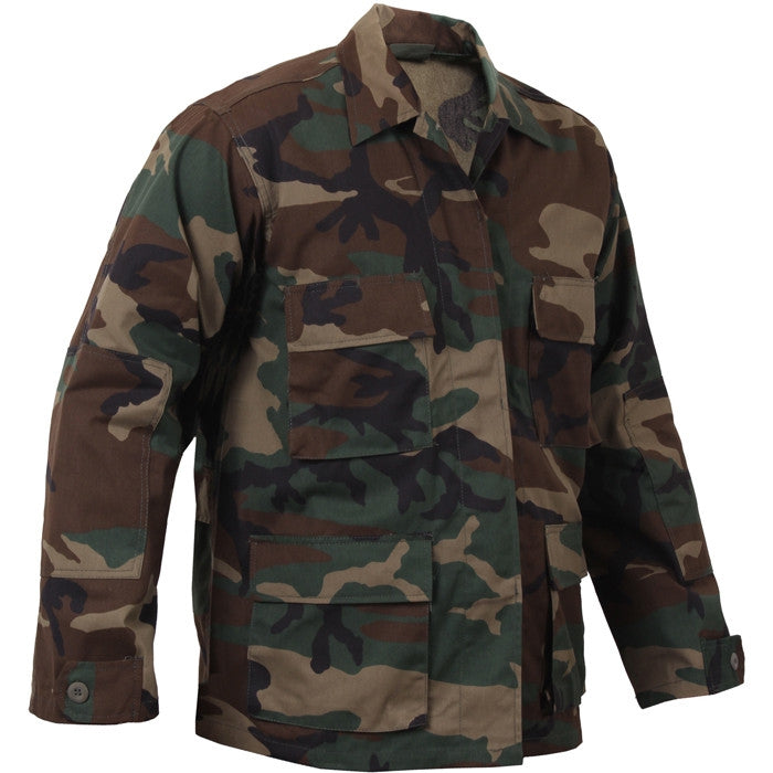 Woodland Camouflage - Military BDU Shirt - Polyester Cotton Twill ...