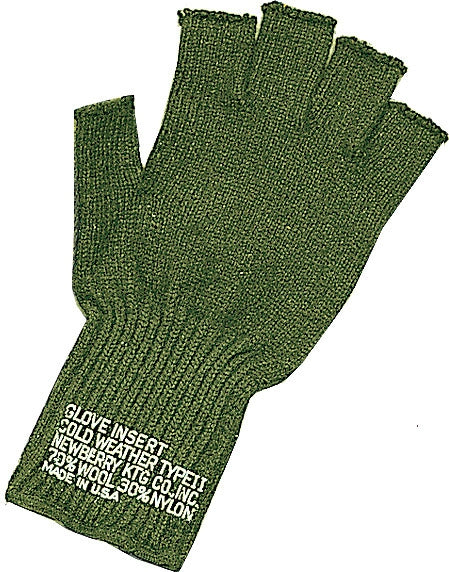 olive fingerless gloves