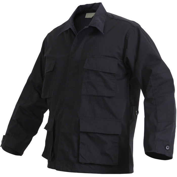 Black - Military BDU Shirt - Cotton Ripstop - Army Navy Store